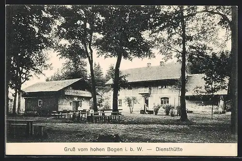 AK Furth im Wald, Hohenbogen i. b. W.-Diensthütte