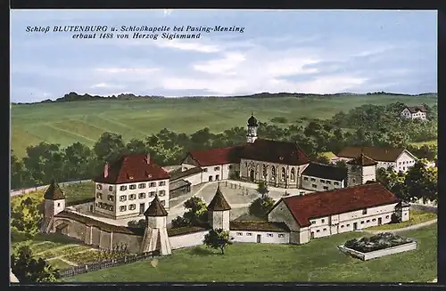 AK München-Obermenzing, Schloss Blutenburg und Schlosskapelle