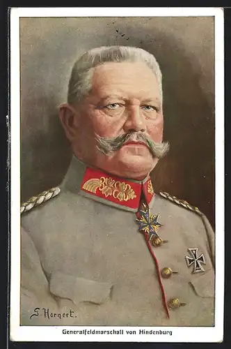 AK Generalfeldmarschall von Hindenburg mit Orden pour le Merite