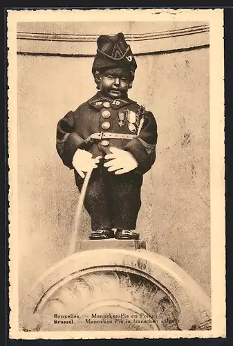 AK Brussel, Manneken Pis in franschen soldaat