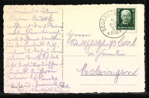 AK Neuenbürg a. Enz, Ortsansicht bei Tag