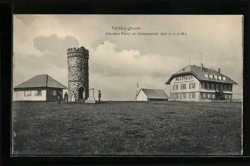 AK Feldberg im Schwarzwald, Feldbergturm und Gasthaus Zum Feldbergturm
