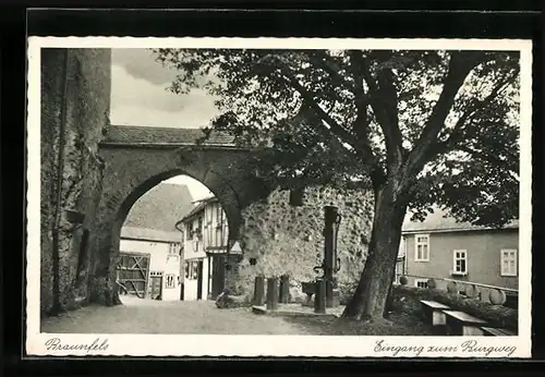 AK Braunfels, Eingang zum Burgweg