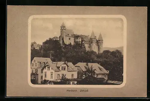AK Herborn, Teilansicht mit Schloss
