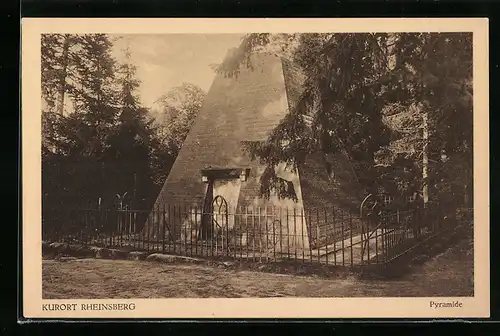 AK Rheinsberg, Partie an der Pyramide