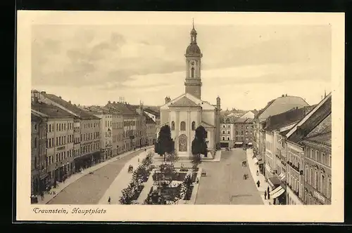 AK Traunstein, Kirche am Hauptplatz