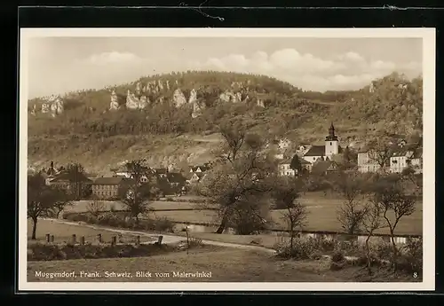 AK Muggendorf / Fränk. Schweiz, Blick vom Malerwinkel über den Ort