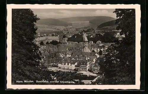 AK Hann. Münden, Durchblick von der Tillyschanze