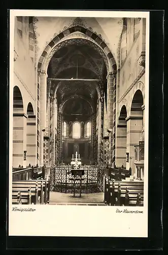 AK Königslutter, Der Kaiserdom, Mittelschiff im Dom