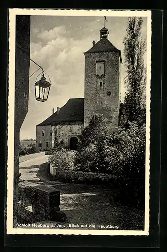 AK Neuburg a. Inn, Das Schloss, Blick auf die Hauptburg