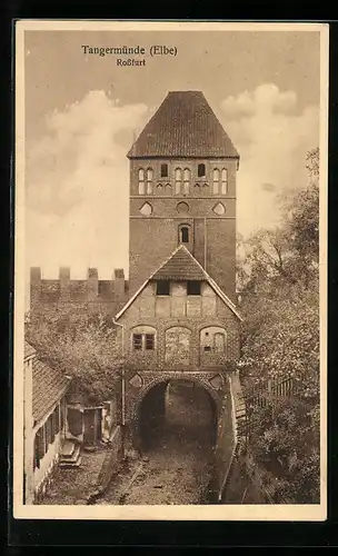 AK Tangermünde /Elbe, Partie an der Rossfurt