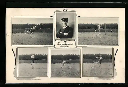 AK Konrad Bosshardt, Kunstfahrer, Akrobat, Radsport