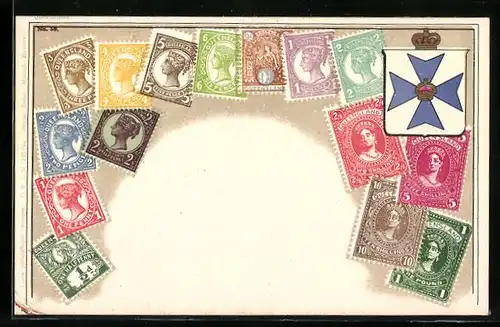 AK Briefmarken Queenslands, Wappen