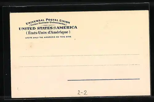 AK Briefmarken mit Präsidentenbildnissen der Vereinigten Staaten von Amerika