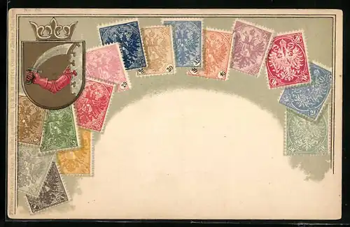 AK Briefmarken, Wappen