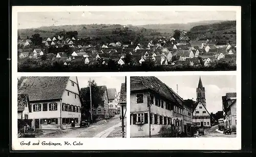 AK Gechingen, verschiedene Ortsansichten