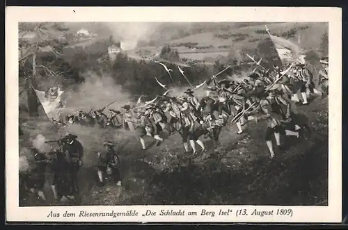 AK Schlacht am Berg Isel 1809, Eggtaler Bauern greifen an, Befreiungskriege