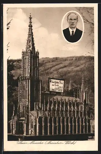 AK Ulmer Münster, Miniatur-Werk, Modellbau