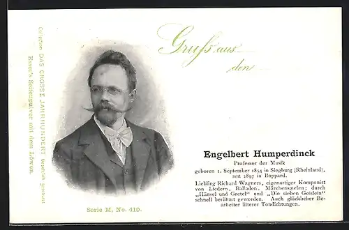 AK Komponist Engelbert Humperdinck