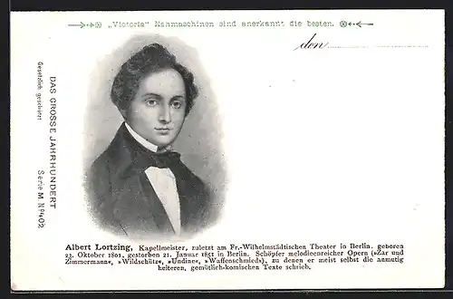 AK Kapellmeister Albert Lortzing