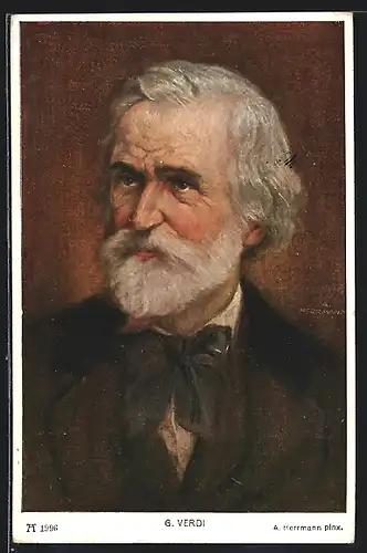 AK Portrait von Giuseppe Verdi, Komponist