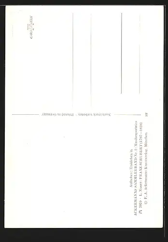 Künstler-AK Portrait des Komponisten Franz Schubert