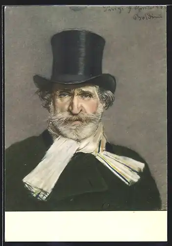 AK Portrait von Giuseppe Verdi, 1845-1931, Komponist