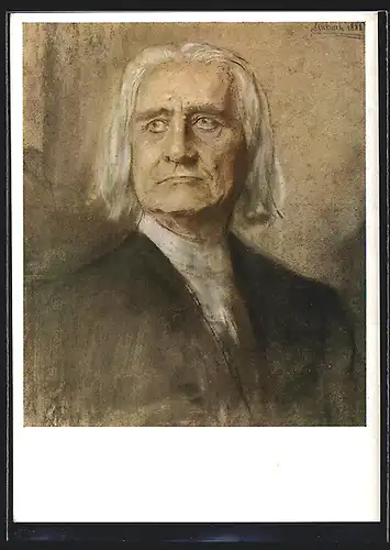 AK Portrait von Franz Liszt, 1811-1886, Komponist