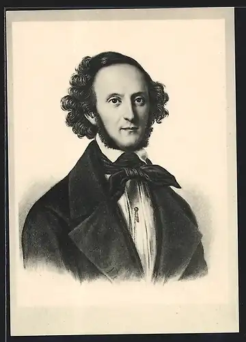 AK Portrait des Komponisten Felix Mendelssohn-Bartholdy