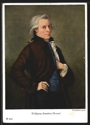 AK Portrait Wolfgang Amadeus Mozart