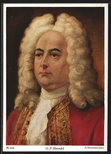 Künstler-AK Georg Friedrich Händl, Portrait des Komponisten