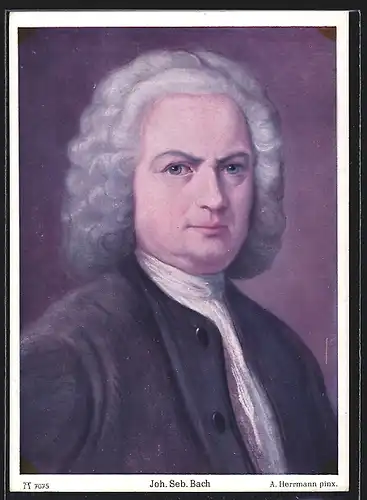 AK Portrait des Komponisten Johann Sebastian Bach