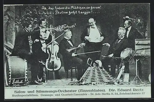 AK Salon- und Stimmungs-Orchester Zinnsoldaten, Musiker