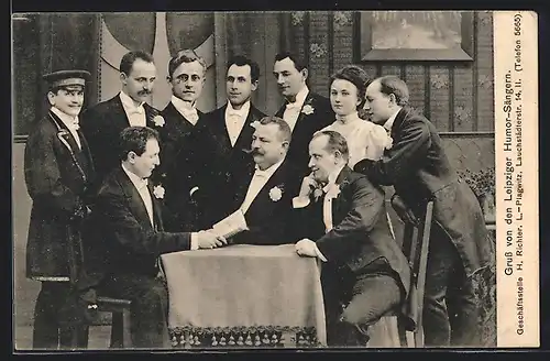 AK Gruss von den Leipziger Humor-Sängern, Musiker