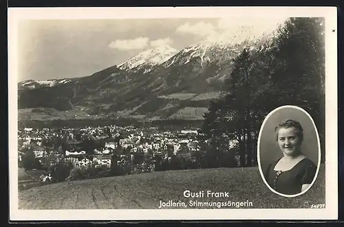 AK Porträt von Gusti Frank, Jodlerin, Stimmungssängerin