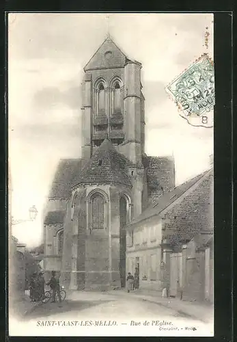 AK Saint-Vaast-les-Mello, Rue de l'Eglise