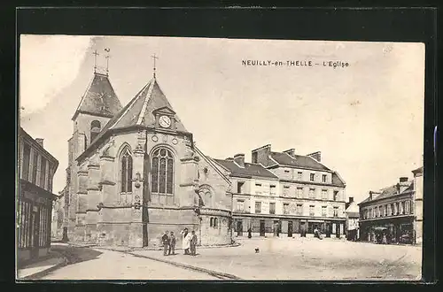 AK Neuilly-en-Thelle, Eglise et Boutiques