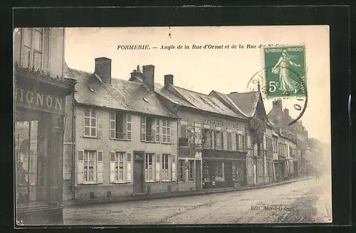 AK Formerie, Angle de la Rue d'Ornat