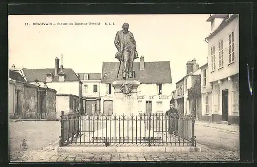 AK Beauvais, Statue du Docteur Gérard