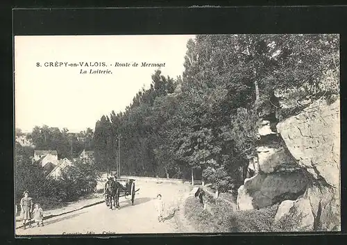 AK Crépy-en-Valois, Route de Mermont, la Laiterie