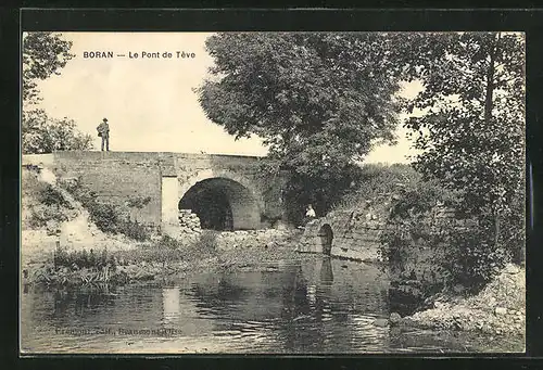 AK Boran, Le Pont de Tève, eine Brücke mit Passanten