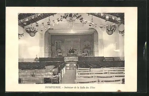 AK Dompierre, Intérieur de la salle des Fêtes, Innenansicht des Festsaals
