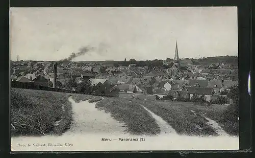AK Méru, Panoramablick auf den Ort