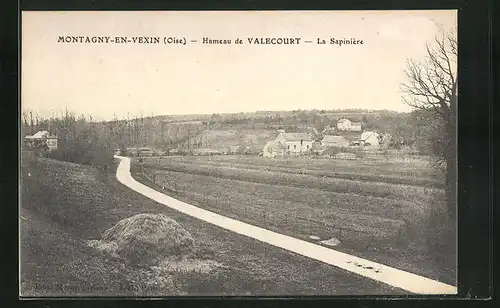 AK Valecourt, La Sapinière, Blick auf das Dorf