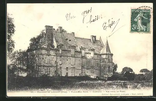 AK Lassigny, le Chateau, vue prise du Parc