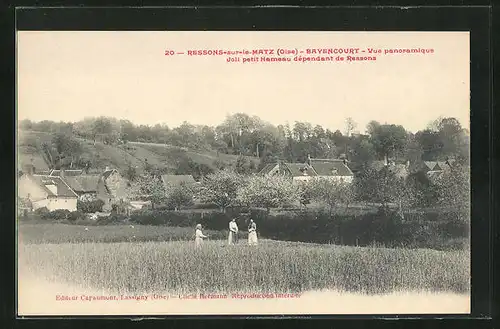 AK Ressons-sur-le-Matz, Bayencourt, Vue panoramique, Joli petit Hameau dépendant de Ressons