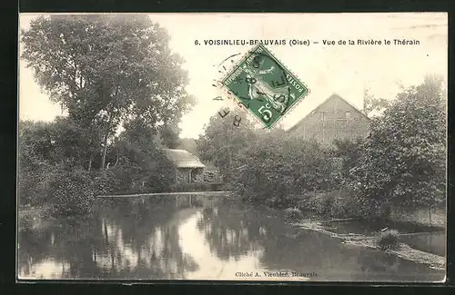 AK Voisinlieu-Beauvais, Vue de la Rivière le Thérain