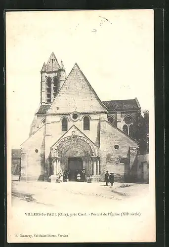 AK Villers-St-Paul, Portail de l`Eglise (XIII. siecle)