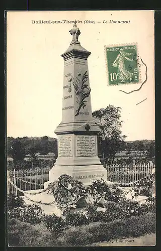 AK Bailleul-sur-Therain, Le Monument