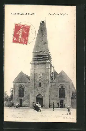 AK Estrées-St-Denis, Facade de l`Eglise